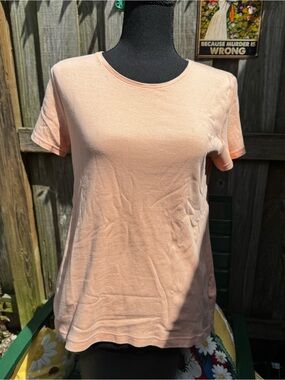 croft & barrow Peach Short-Sleeve Crewneck Tee